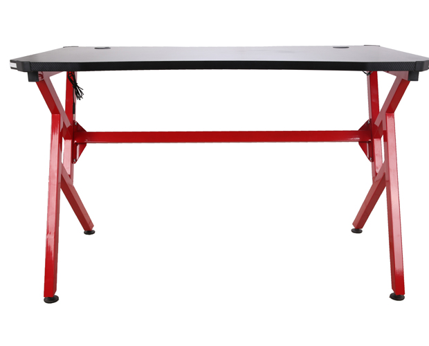 hc gt 011 rgb light red matel frame gaming table 2