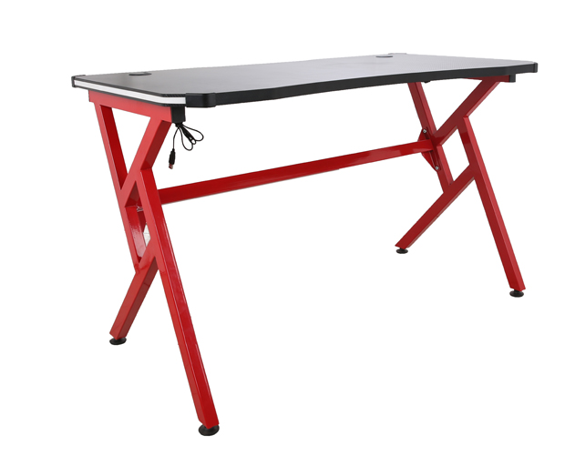 hc gt 011 rgb light red matel frame gaming table 5