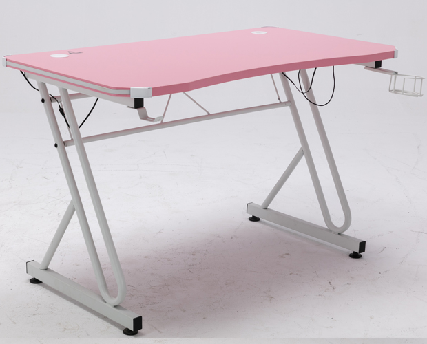 hc gt 016 rgb light matel frame pink gaming table 14