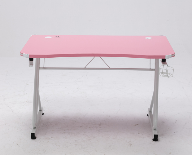 hc gt 016 rgb light matel frame pink gaming table 16