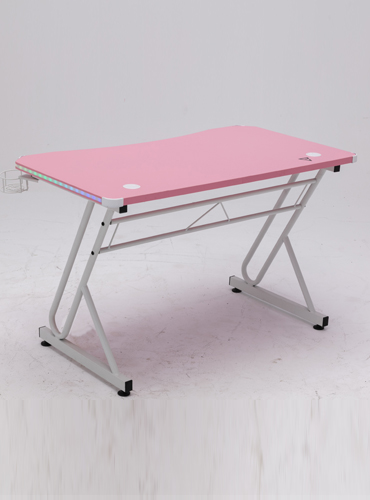 hc gt 016 rgb light matel frame pink gaming table 17