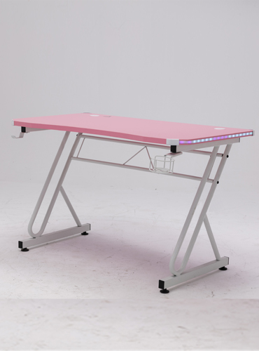 hc gt 016 rgb light matel frame pink gaming table 18