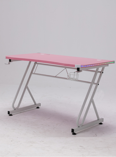 hc gt 016 rgb light matel frame pink gaming table 19