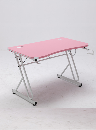 hc gt 016 rgb light matel frame pink gaming table 25