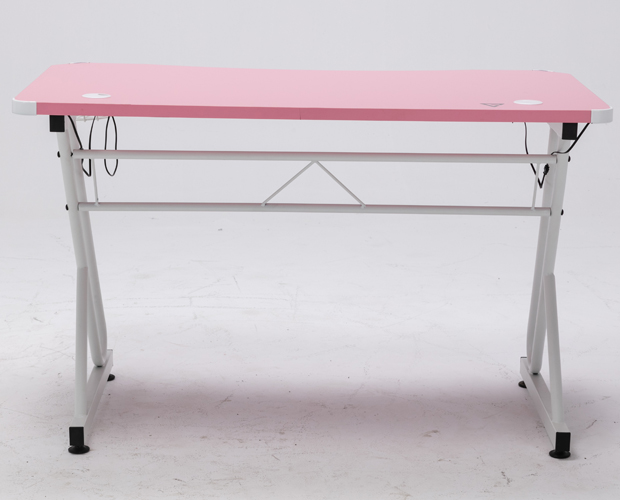 hc gt 016 rgb light matel frame pink gaming table 8