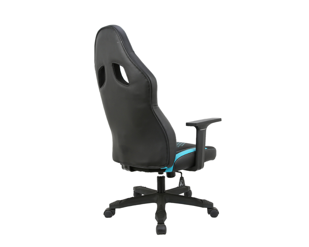 hc 2607 black and blue leather gaming chair 3