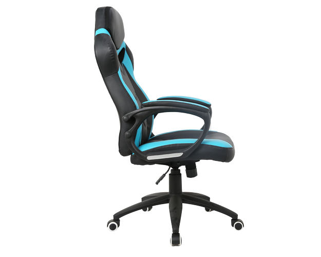 hc 2608 black and blue leather gaming chair 4
