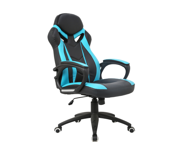 hc 2608 black and blue leather gaming chair 5