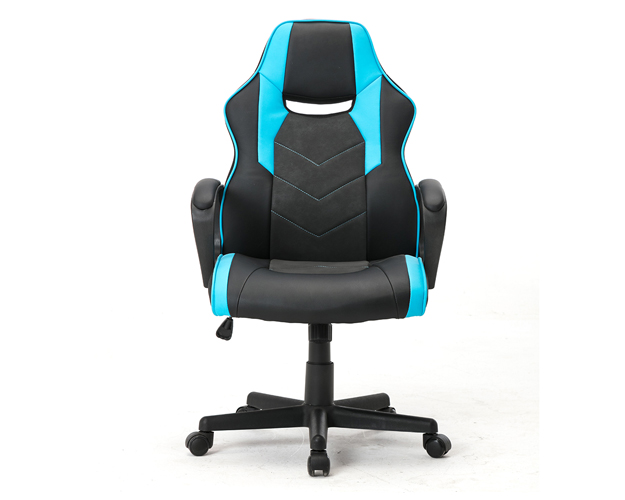 hc 2617 black and blue leather gaming chair 2