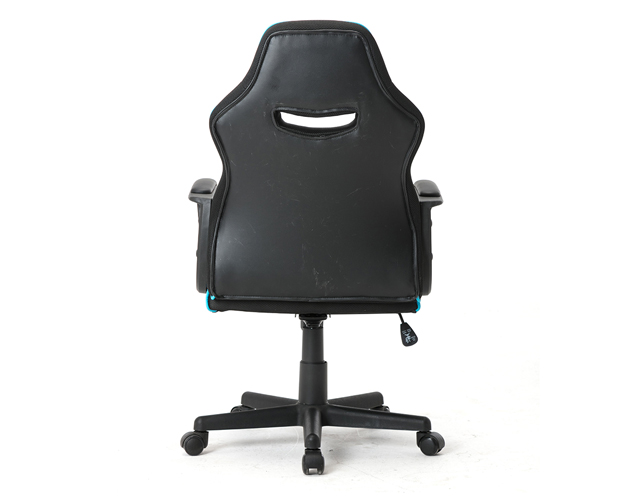 hc 2617 black and blue leather gaming chair 3