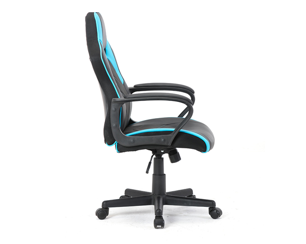 hc 2617 black and blue leather gaming chair 4
