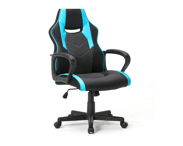 hc 2617 black and blue leather gaming chair 5