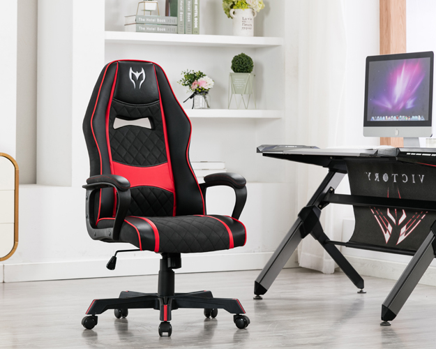hc 2619 black and red leather gaming chair 5
