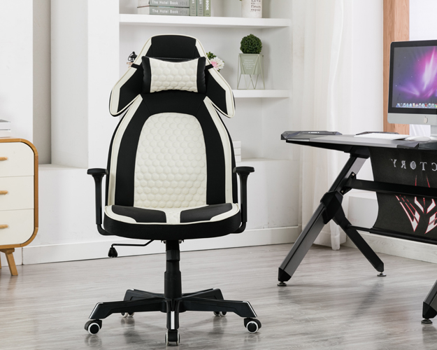 hc 2624 black and white leather gaming chair 5