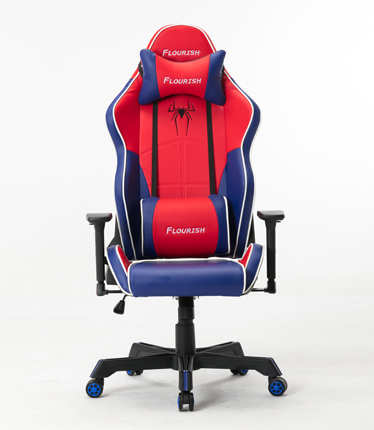 HC-2627 Blue And Red Leather Gaming Chair
