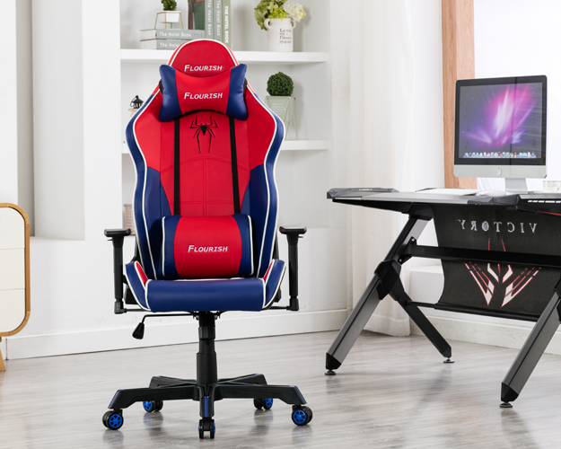 hc 2627 blue and red leather gaming chair 4