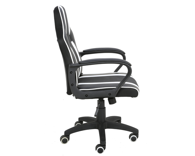 hc 2636 black and white leather gaming chair 3