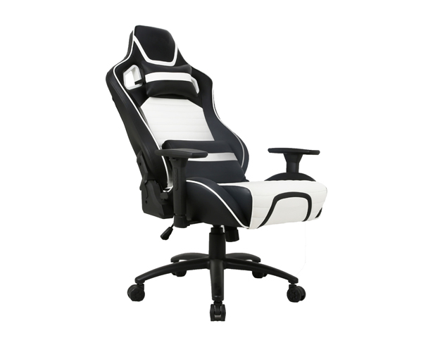 hc 2639 black and white leather gaming chair 3