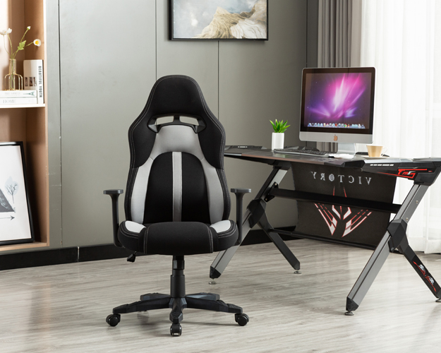 hc 2641 black and gray leather gaming chair 13