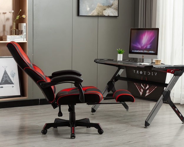 HC-2643 Black And Red Leather Gaming Chair
