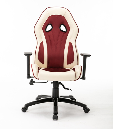 HC-2645 Milky White And Red Leather Gaming Chair