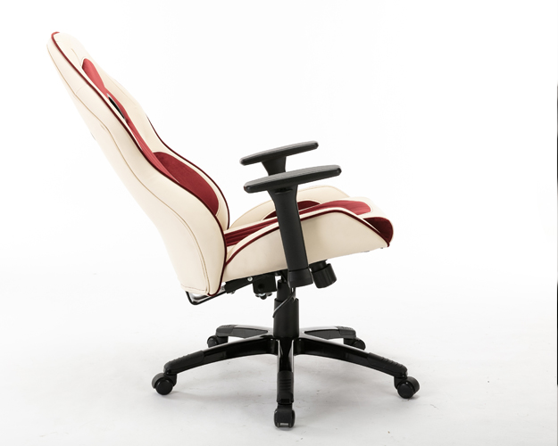 hc 2645 milky white and red leather gaming chair 10